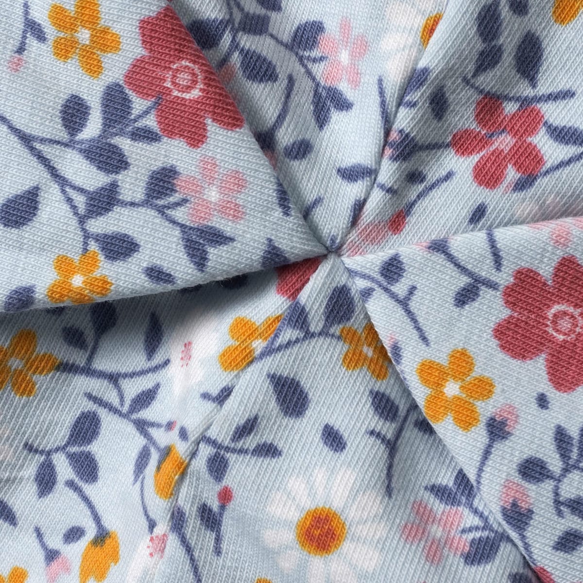 Mütze Pro Climate mit Blumen-Muster, blau, Gr. 48/49, 1 St