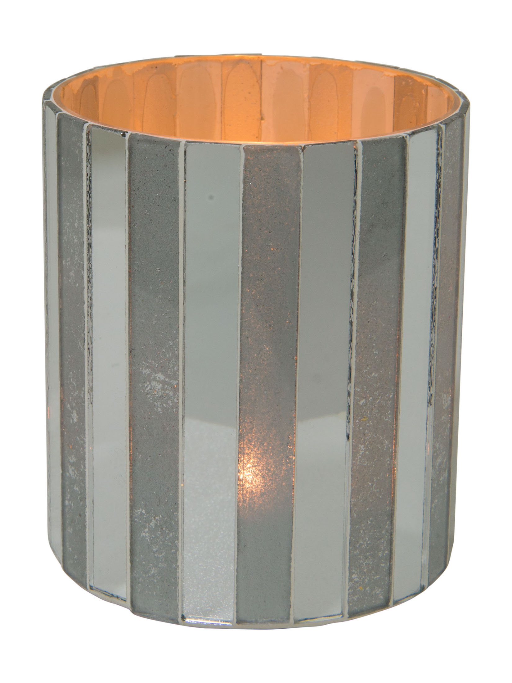 Silver Stripes Windlicht, Silver