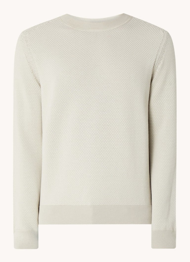 Pulover HUGO BOSS Kaposki din tricot gros și elastic