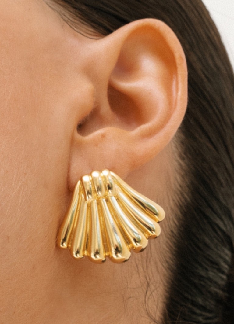 24Kae Gold plated stud earrings 424107Y