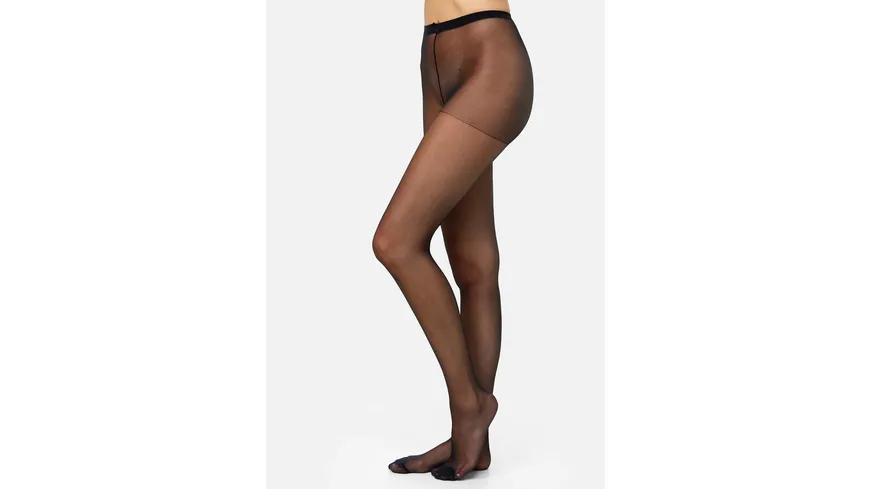 NUR DIE Damen Feinstrumpfhose Supersitz Color 20 DEN schwarz