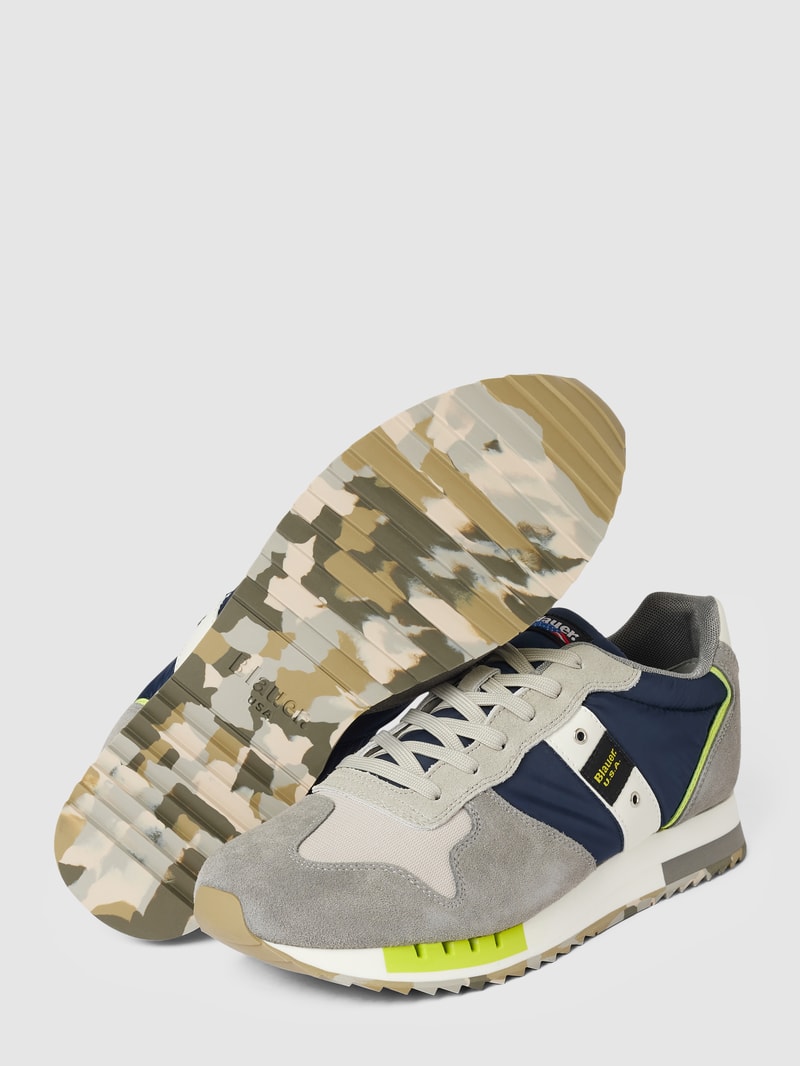 Sneaker mit Label-Details Modell 'QUEENS' in hellgrau