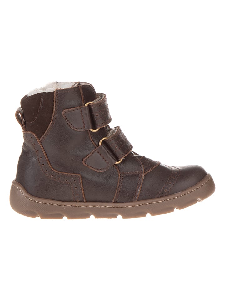 POM POM Leder-Winterboots in Braun günstig kaufen
