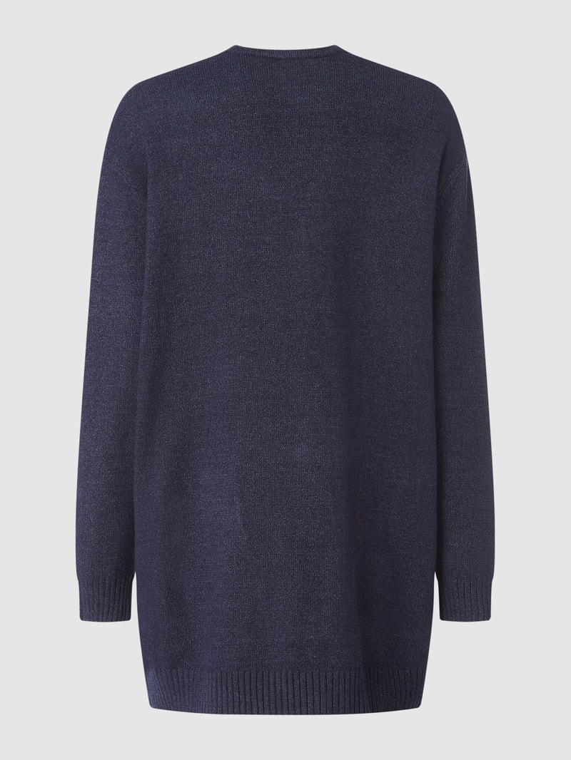 Cardigan mit gerippten Ärmelabschlüssen in dunkelblau