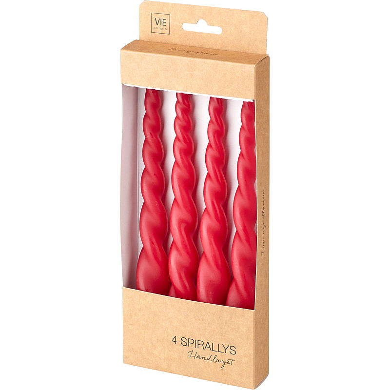 Vie Selected Spirallys 4-pk 24 cm rød