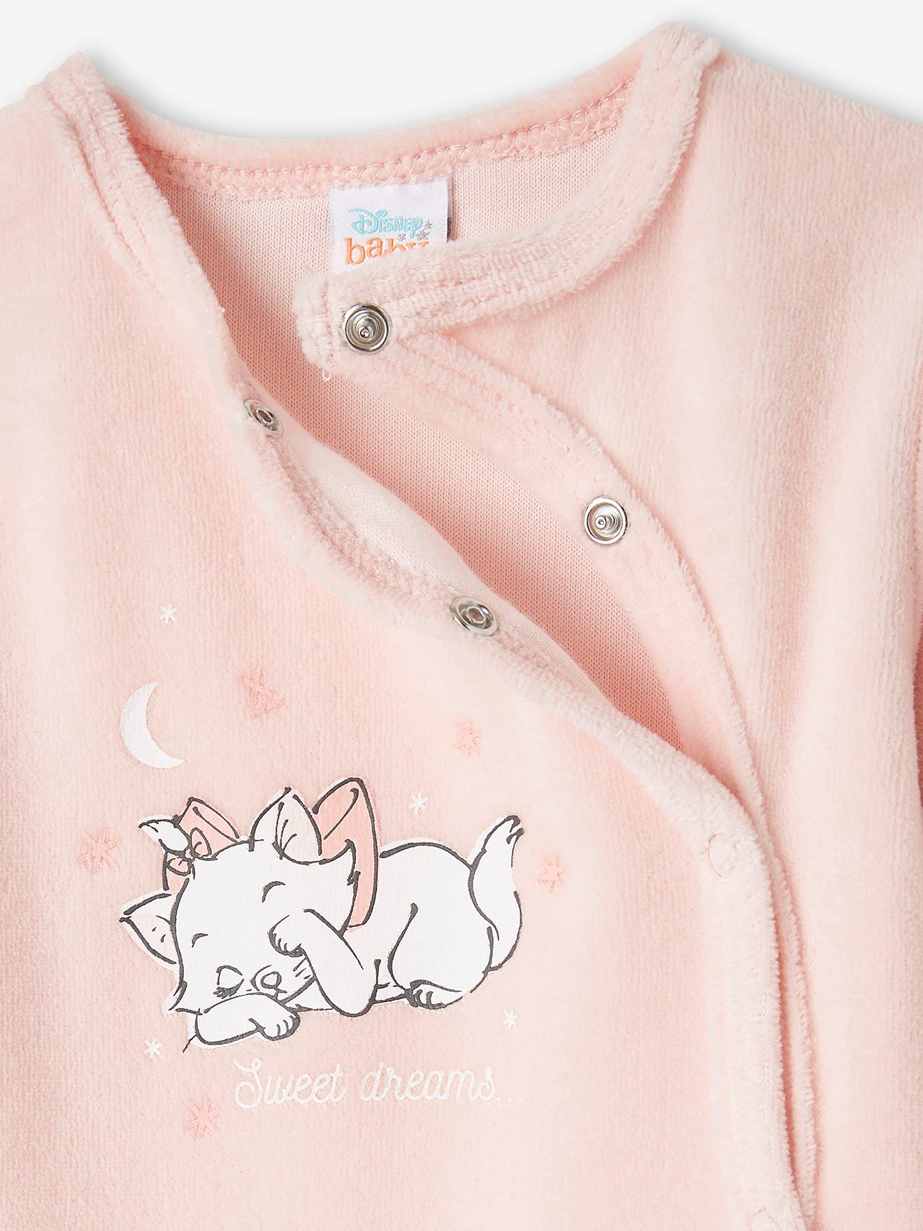 Ensemble bébé fille dors-bien + body + bonnet DS® Marie les Aristochats rose