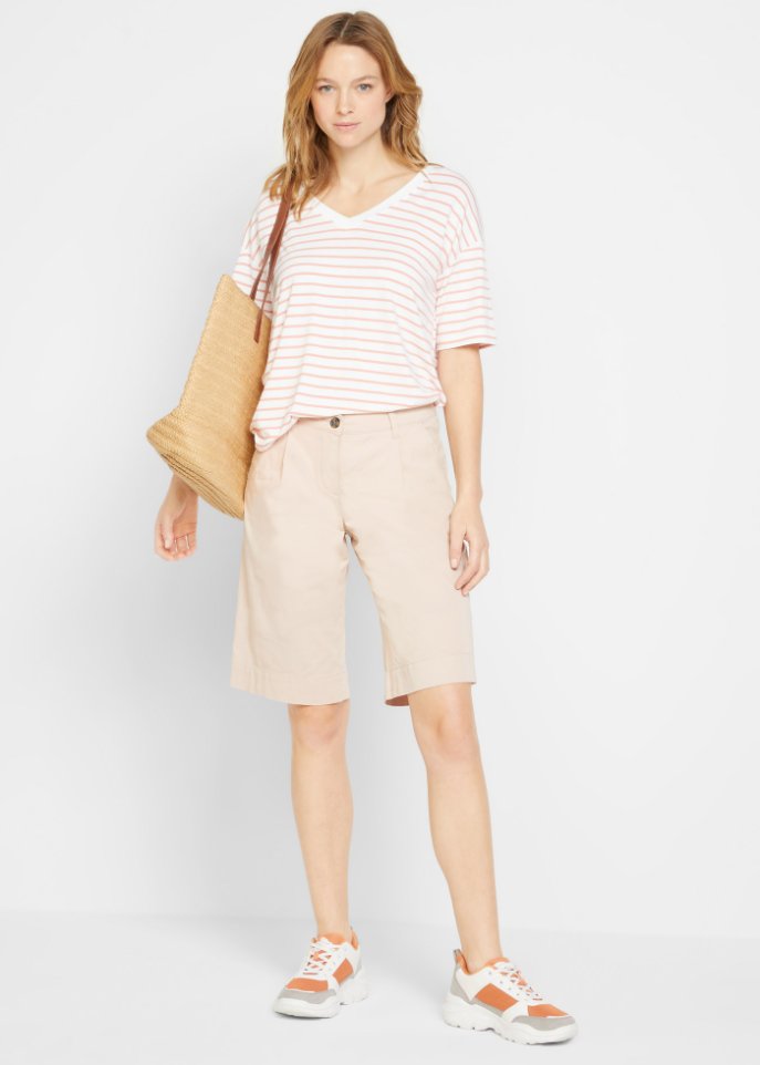 Weite Twill-Shorts