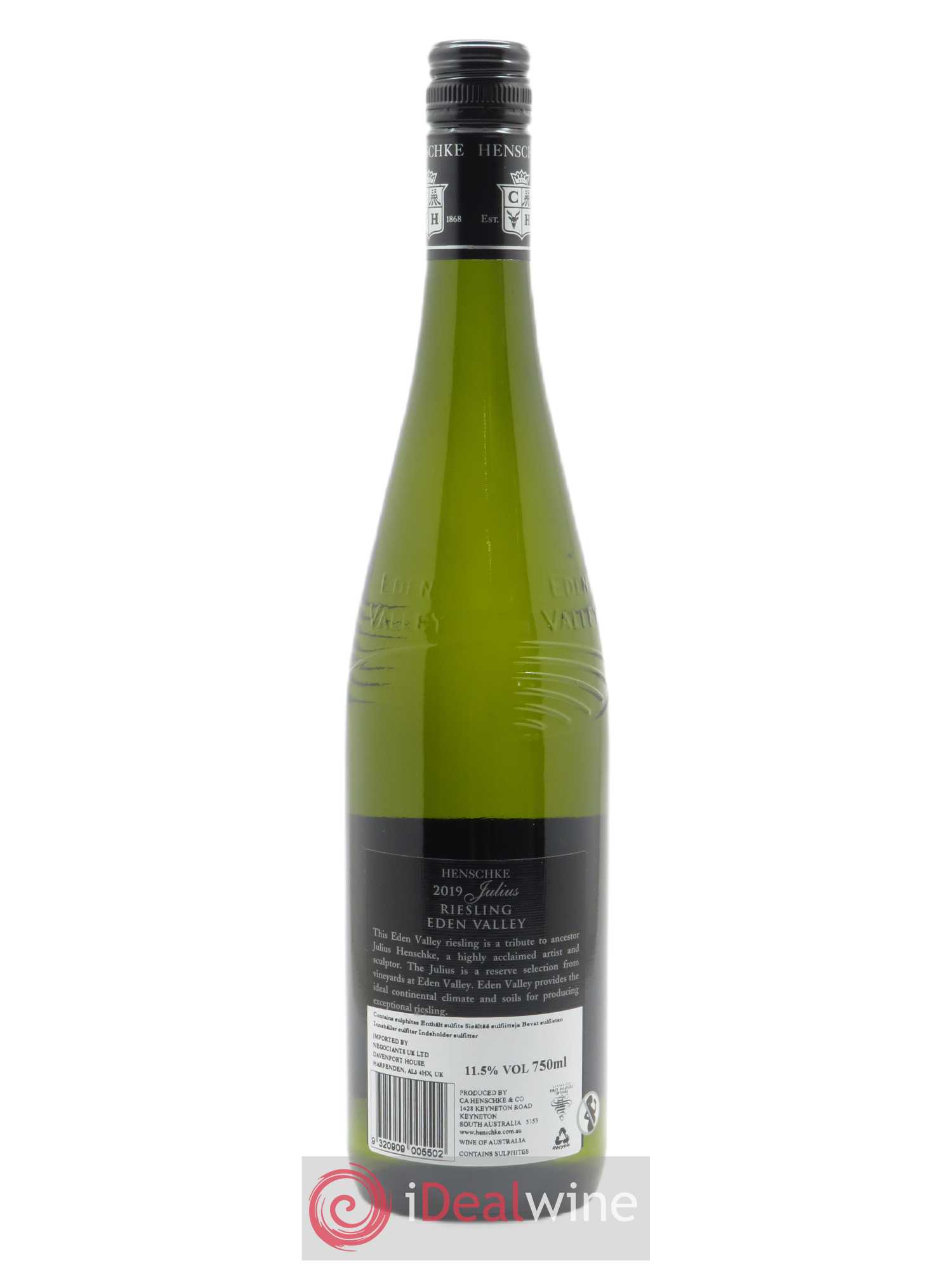 Riesling Julius Eden Valley Henschke  2019 - Lot de 1 Bouteille
