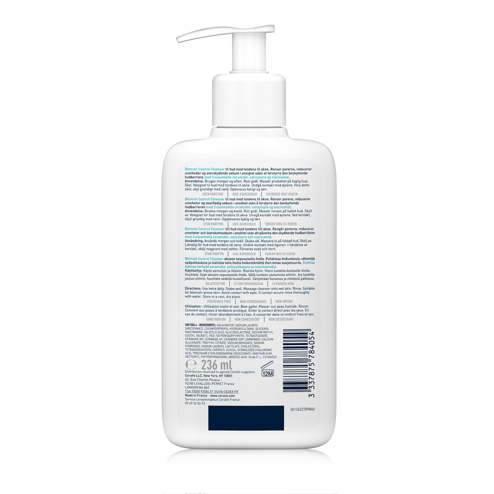 CeraVe Acné Gel Moussant Anti-Imperfections 236 ml