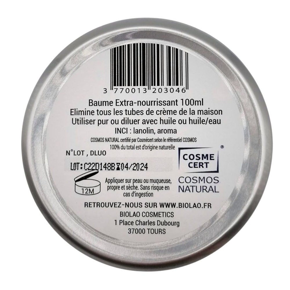 biolao Baume extra-nourrissant multi-usage Baume nourrissant et hydratant