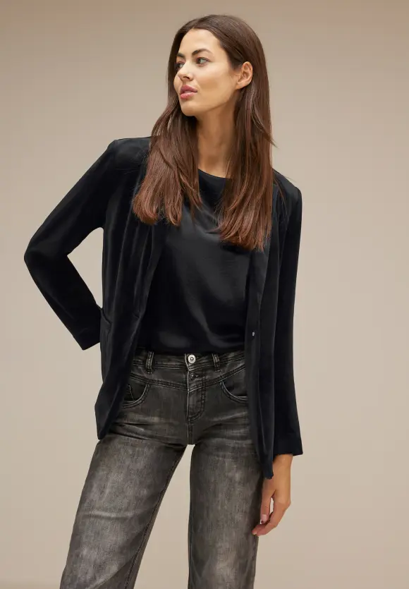 Street One Longblazer in Samt Optik