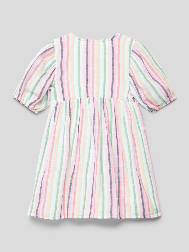 Kleid mit Streifenmuster in weiß