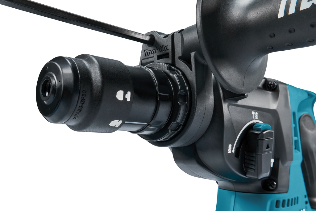 Kombinirano kladivo Makita DHR243RTJW 18 V 5,0 Ah Li-ion + vgrajeno odsesavanje prahu DX07 s HEPA filtrom