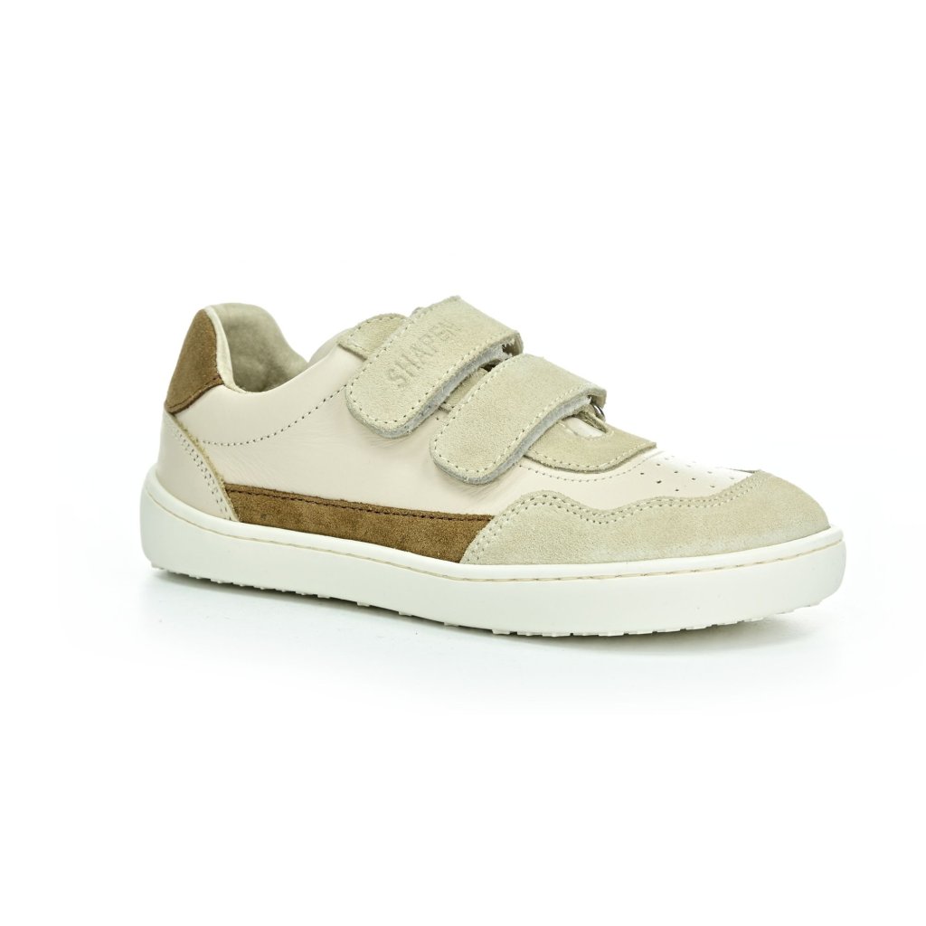 Shapen RE:WIND Mini Beige Leather Barfußsneakers