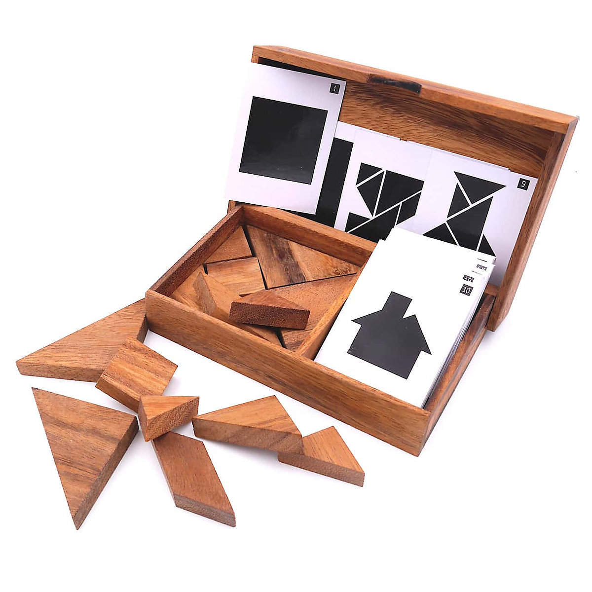 Doppeltangram - herausfordernde Variante des Klassikers Tangram für 2 Personen aus Holz