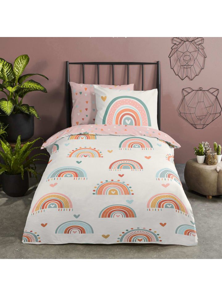Good Morning Renforcé Kinder-Wendebettwäsche in bunt günstig kaufen