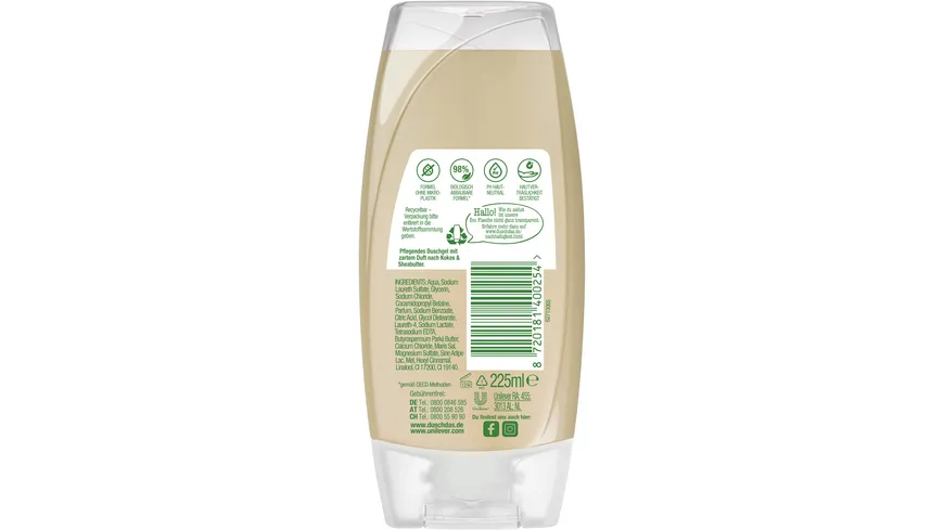 Duschdas Duschgel Kokos Sheabutter 225 ml