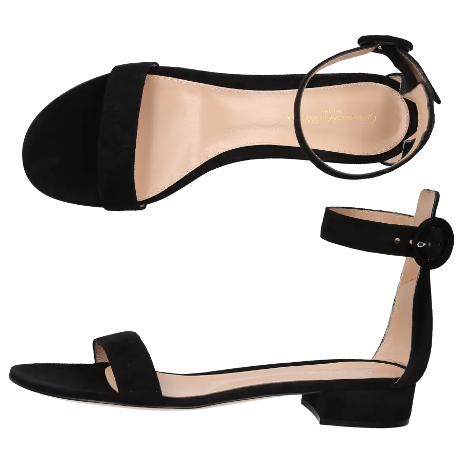 Gianvito Rossi - Sandalen PORTOFINO 20 Veloursleder - schwarz