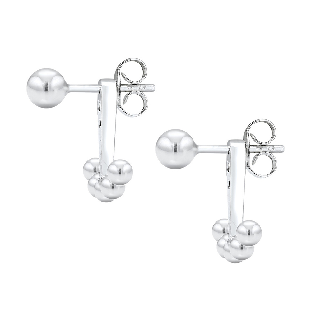 Elli Elli Boucles d'Oreilles Boule tendance Boucles d'oreilles Femme - (925/1000) Arge Boucles d'oreilles