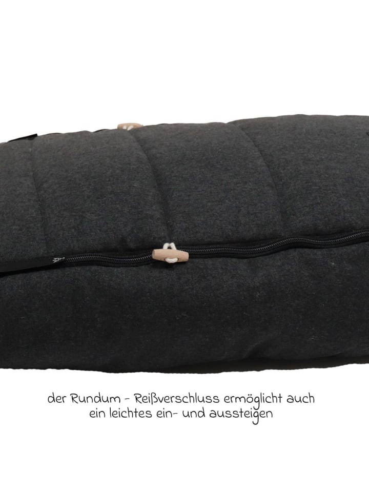 Kaiser Fleece-Fußsack Hoody Maus Wool Fütterung aus 100% Schafwolle in grau günstig kaufen onesize