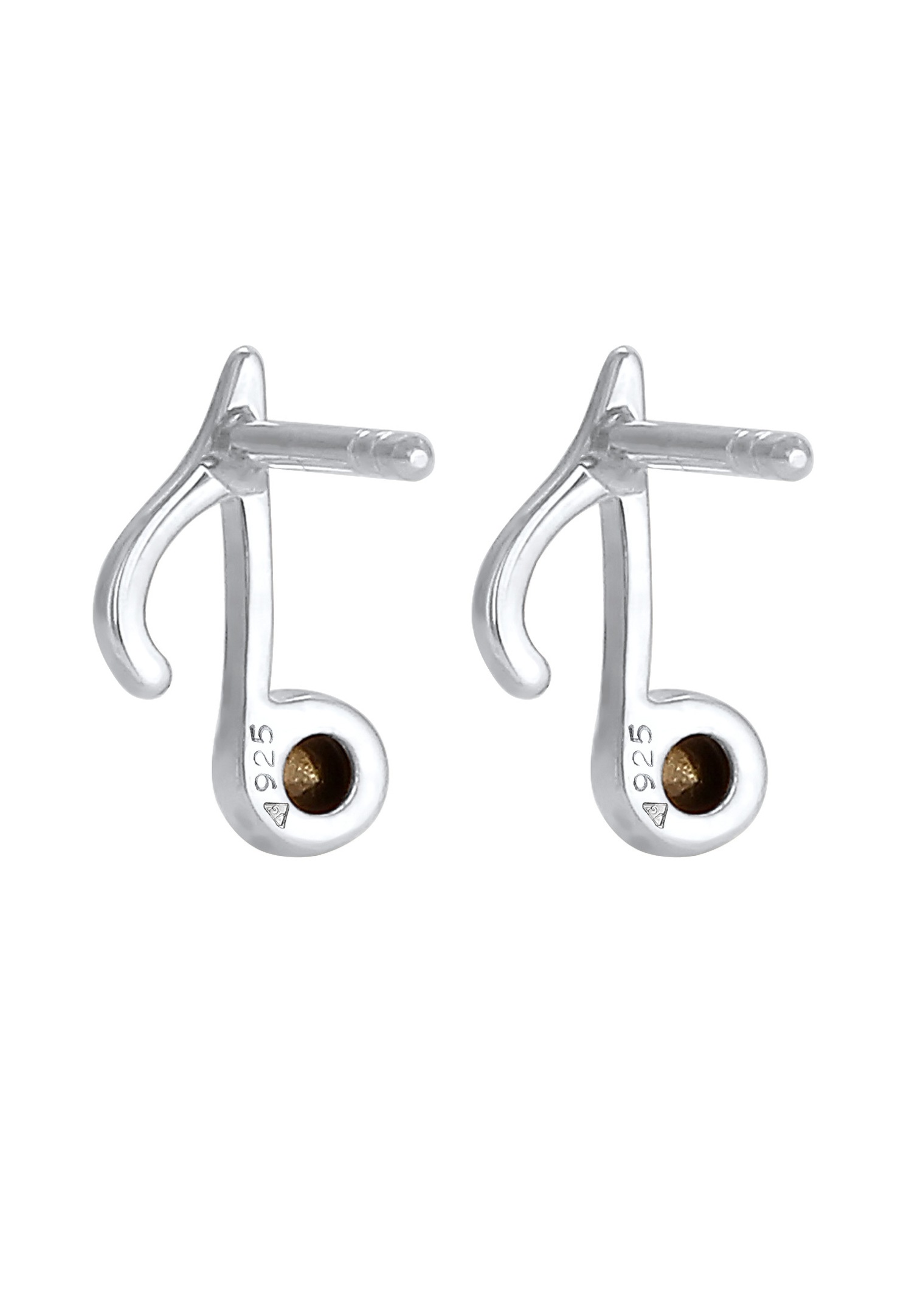 Orecchini a lobo da donna Elli a forma di nota musicale con cristallo in argento sterling 925