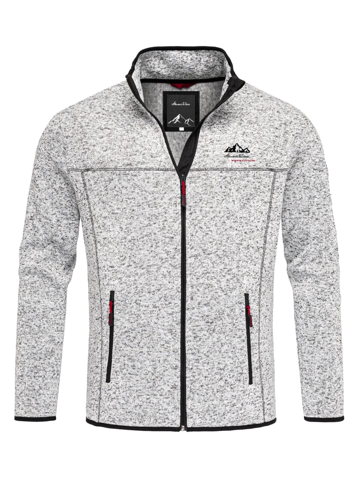 Amaci&Sons Fleecejacke HARVEY in Grau günstig kaufen