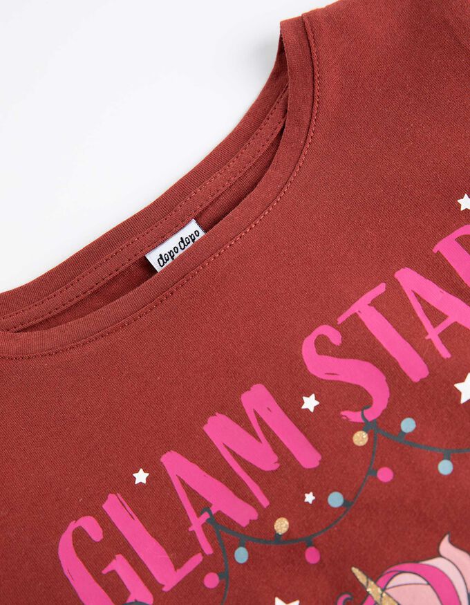 Set aus Shirt und Rock - Glitzerprint