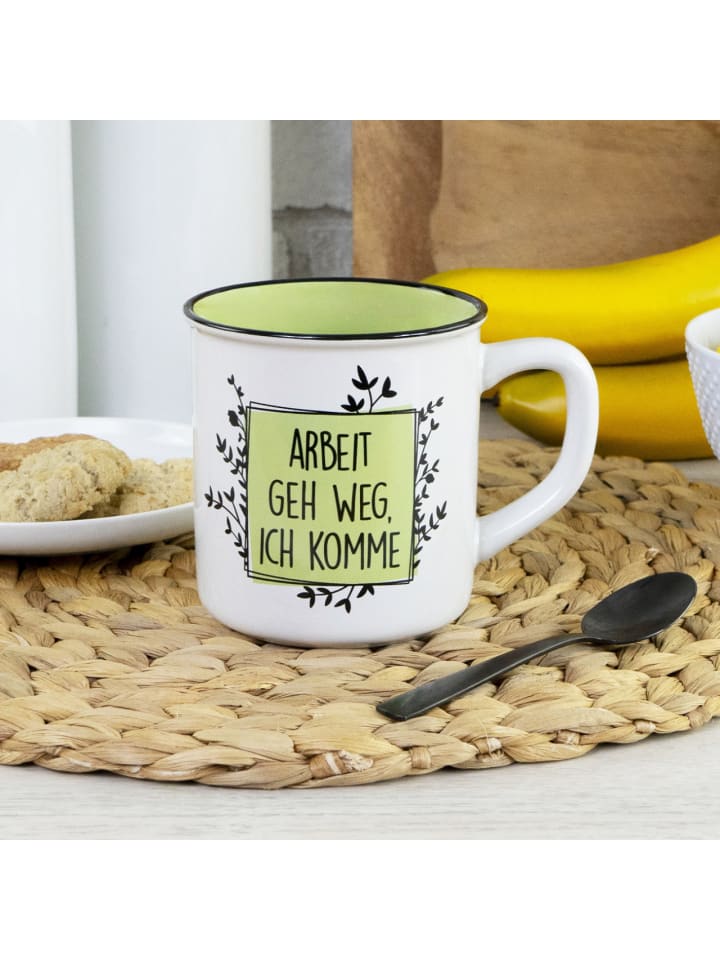 Geda Labels Tasse  Arbeit geh weg in Grün - 400ml günstig kaufen onesize