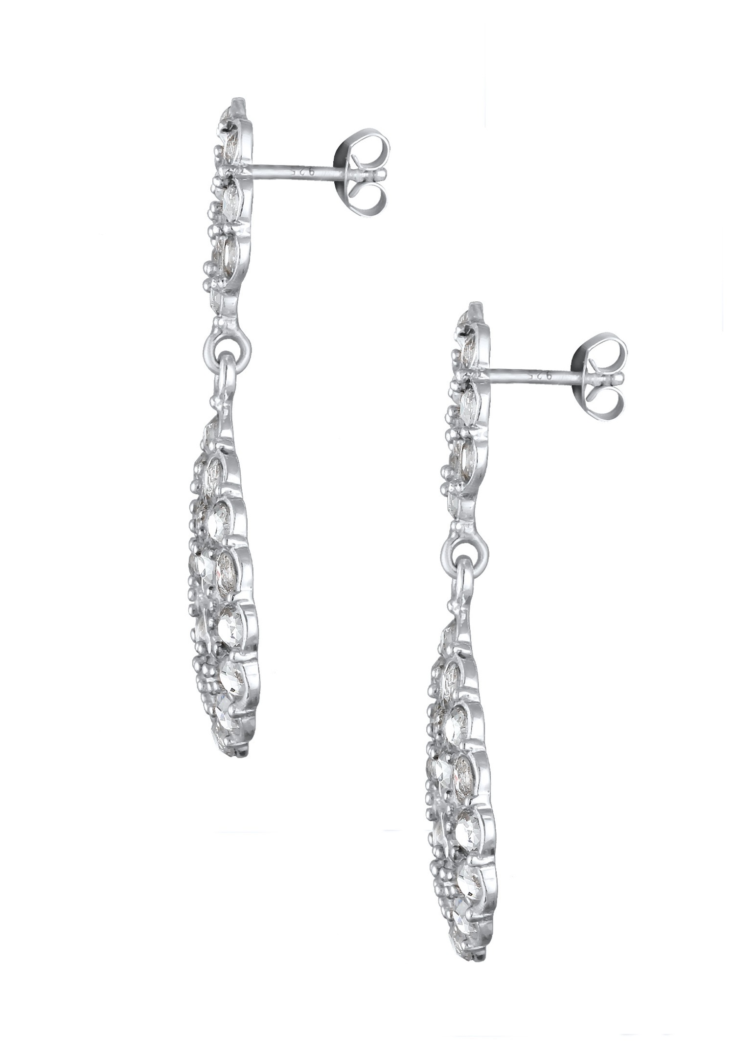 Orecchini pendenti glamour da donna Elli PREMIUM con cristalli in argento sterling 925