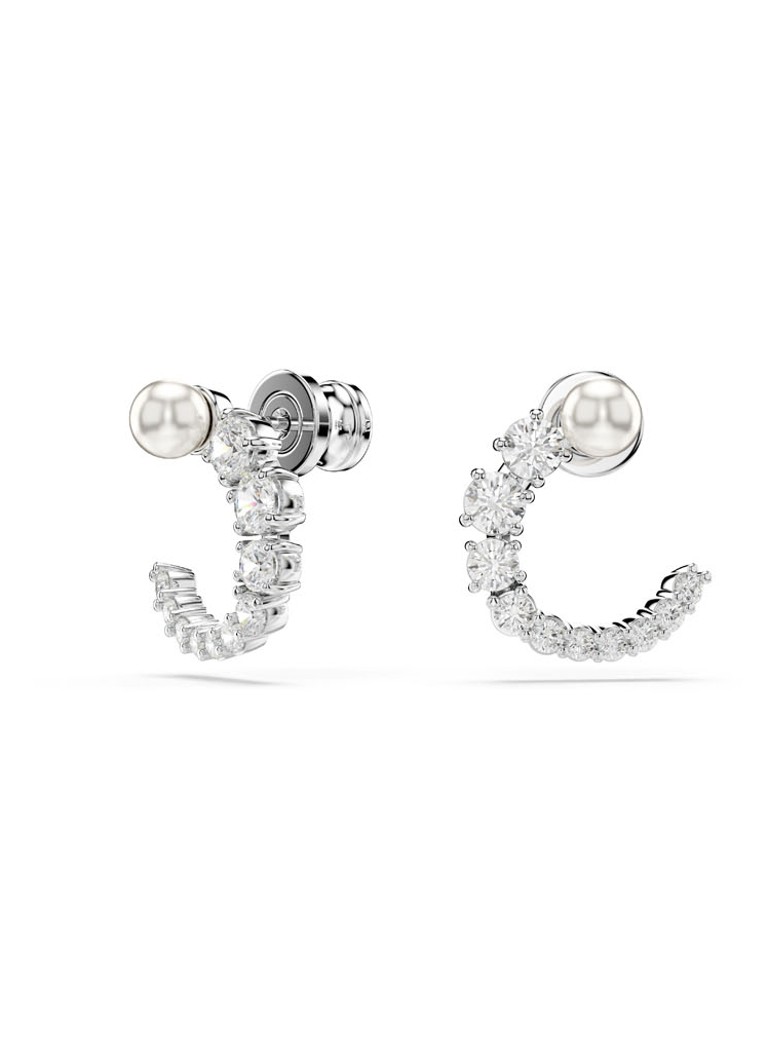 Swarovski Matrix stud earrings with crystal