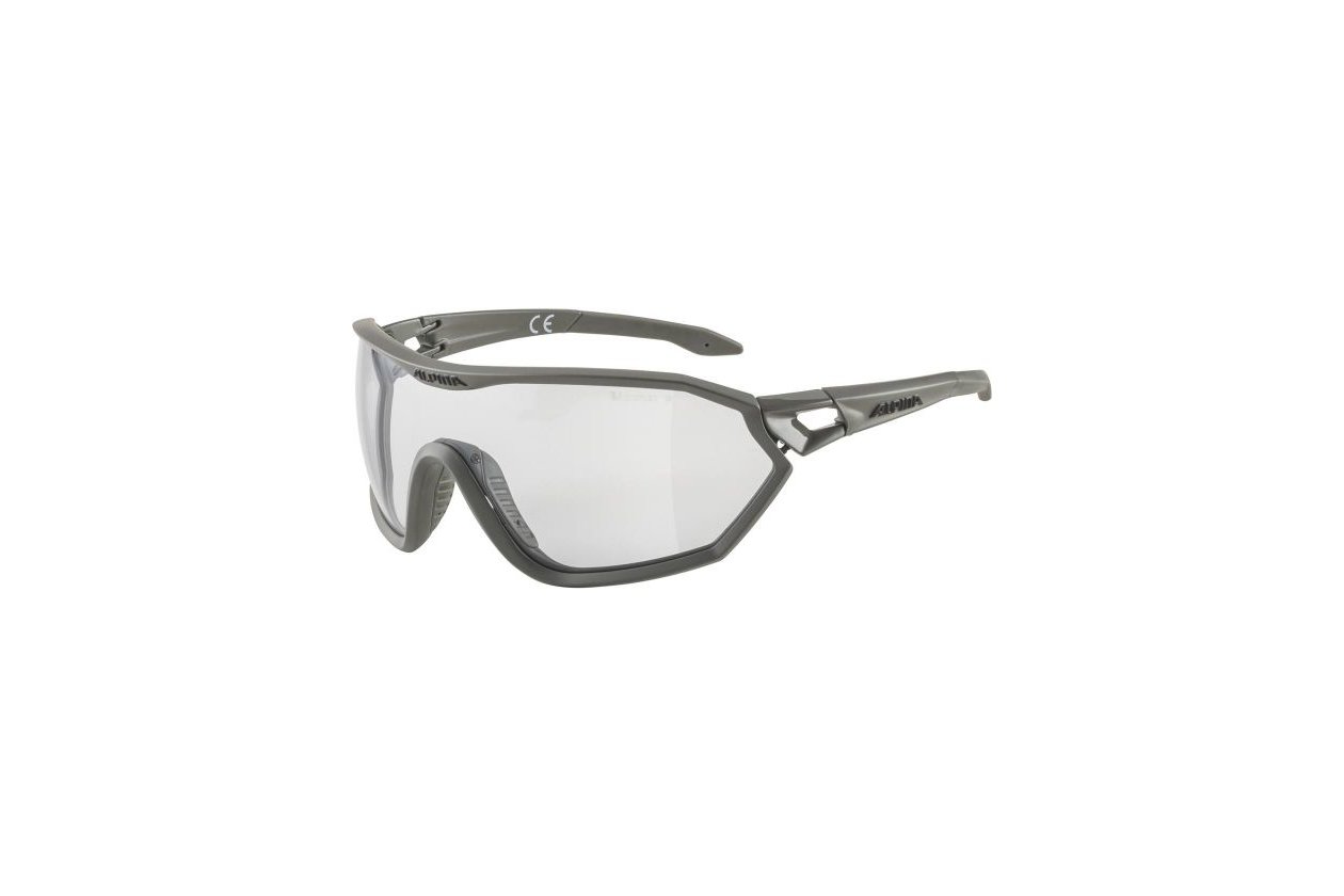 Alpina S-Way V moon-grey matt / black mirror lens