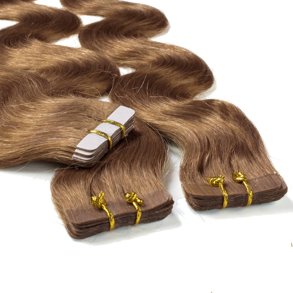 hair2heart Extensions adhésives cheveux naturels #14 blond foncé extensions