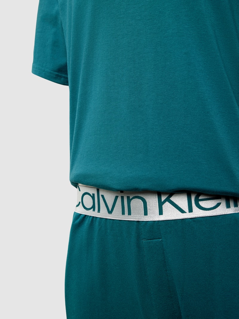Pyjama mit elastischem Logo-Bund in blau
