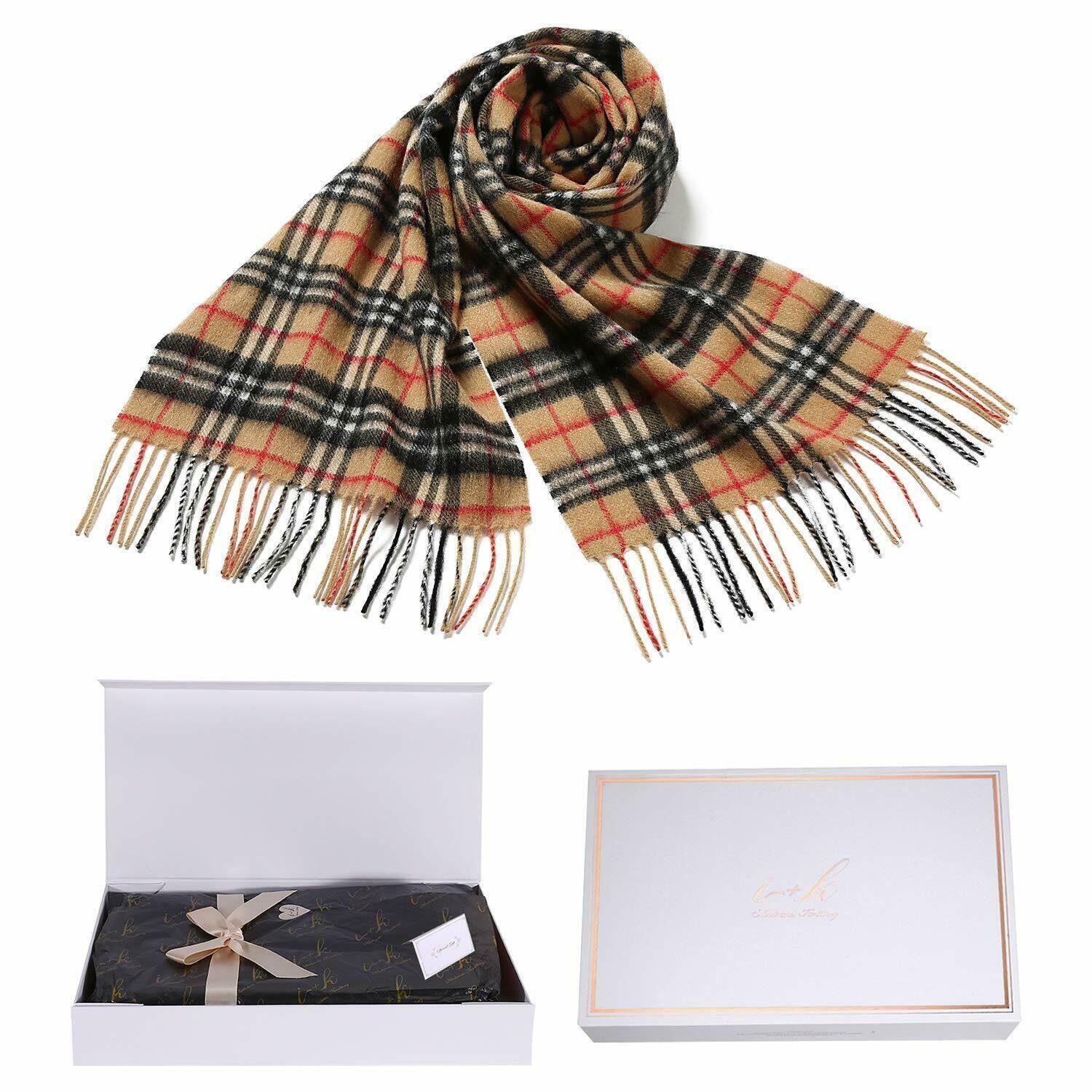 i + k Wollschal Premium Merino-Wollschal-Tuch in Geschenkbox - Unisex 30x180cm, (Geschenk-Set, 1x Schal in edler Geschenkverpackung), Weich, warm und vielseitig für jeden Anlass, in Geschenkbox.