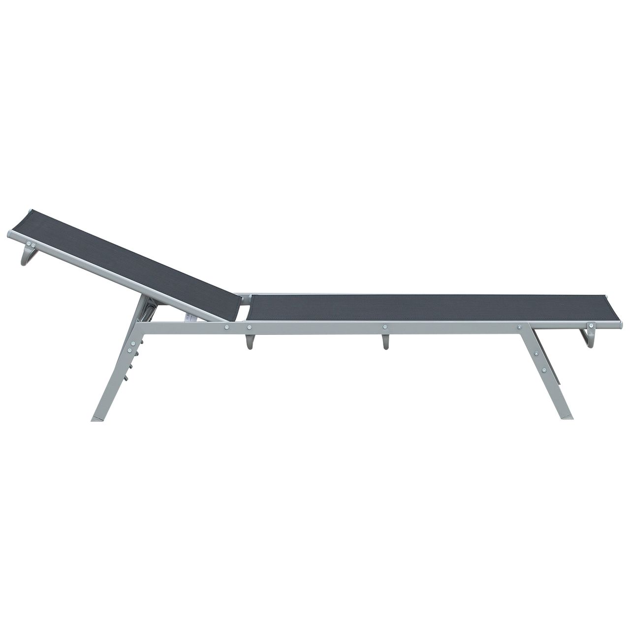 Outsunny Garten-Sonnenliege Metall 170 x 58 x 97 cm