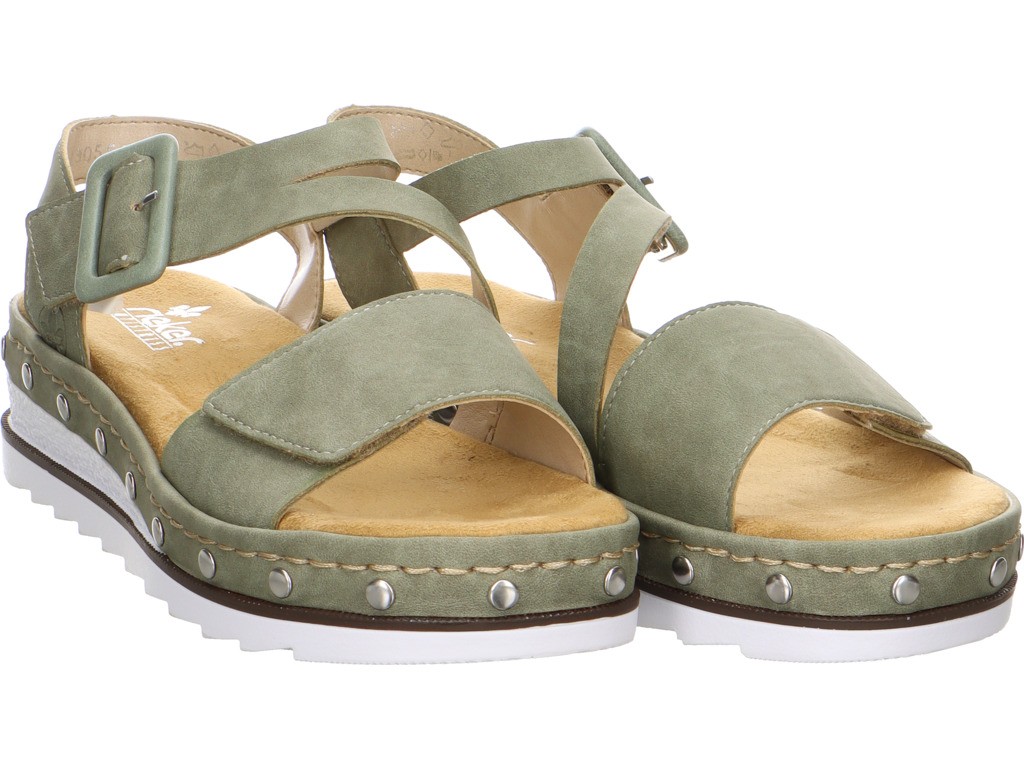 RIEKER Klassische Sandalen khaki FSK Damen Sandalen
