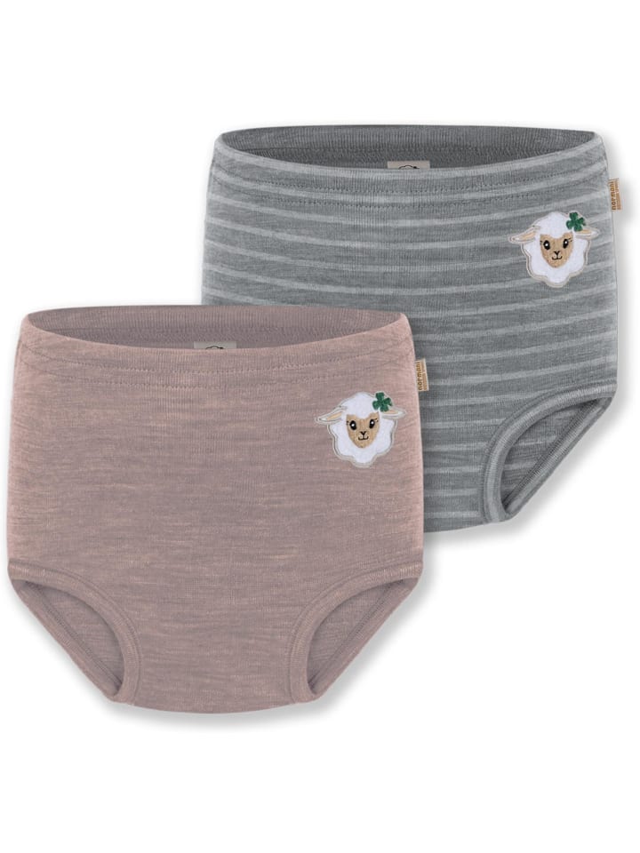 Normani Outdoor Sports 2er Pack Baby Merino Windelhose Tokoroa in Grau/Rosa günstig kaufen