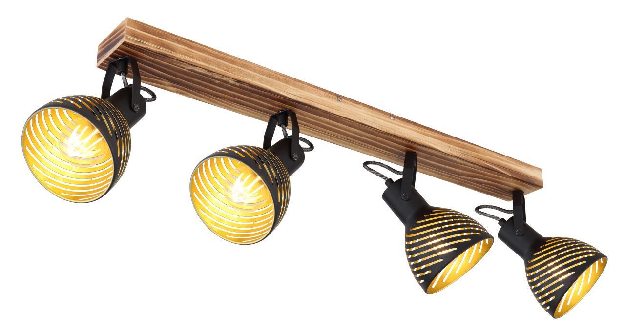 Globo Lighting - LENNA - Strahler Holz dunkelbraun, 4x E27