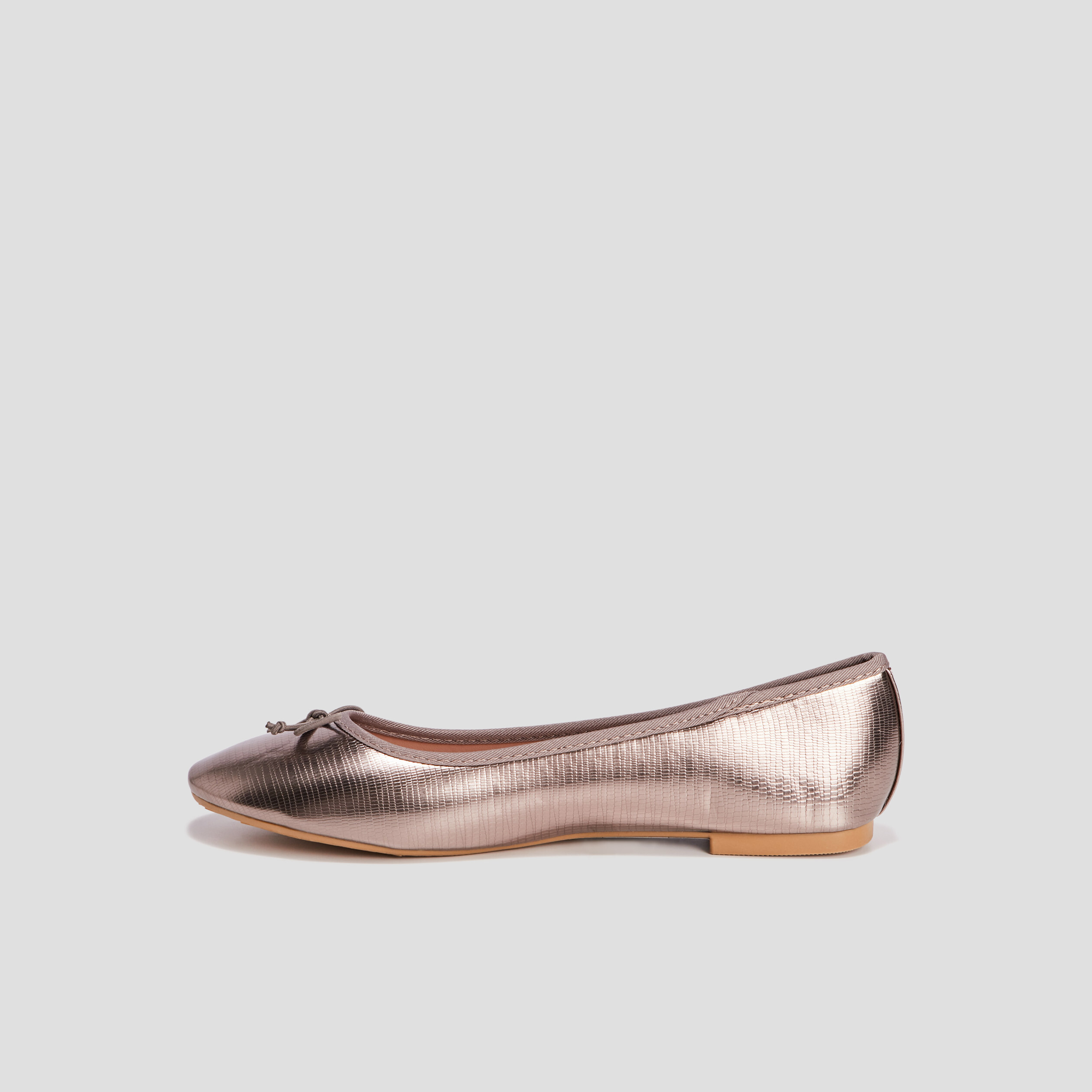 Ballerines avec noeud gris argent femme | La Halle
