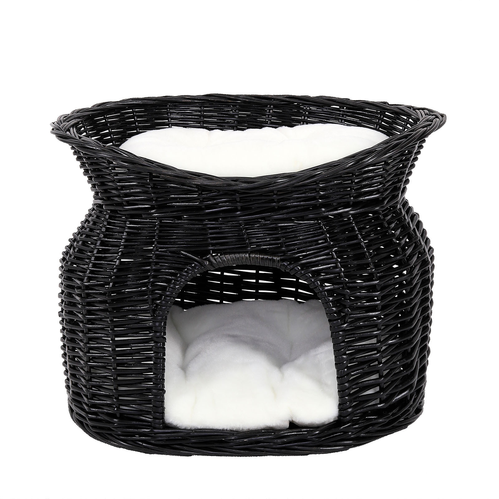 Lionto Katzenbetten & Katzensofas Lionto Weidenkorb für Katze schwarz