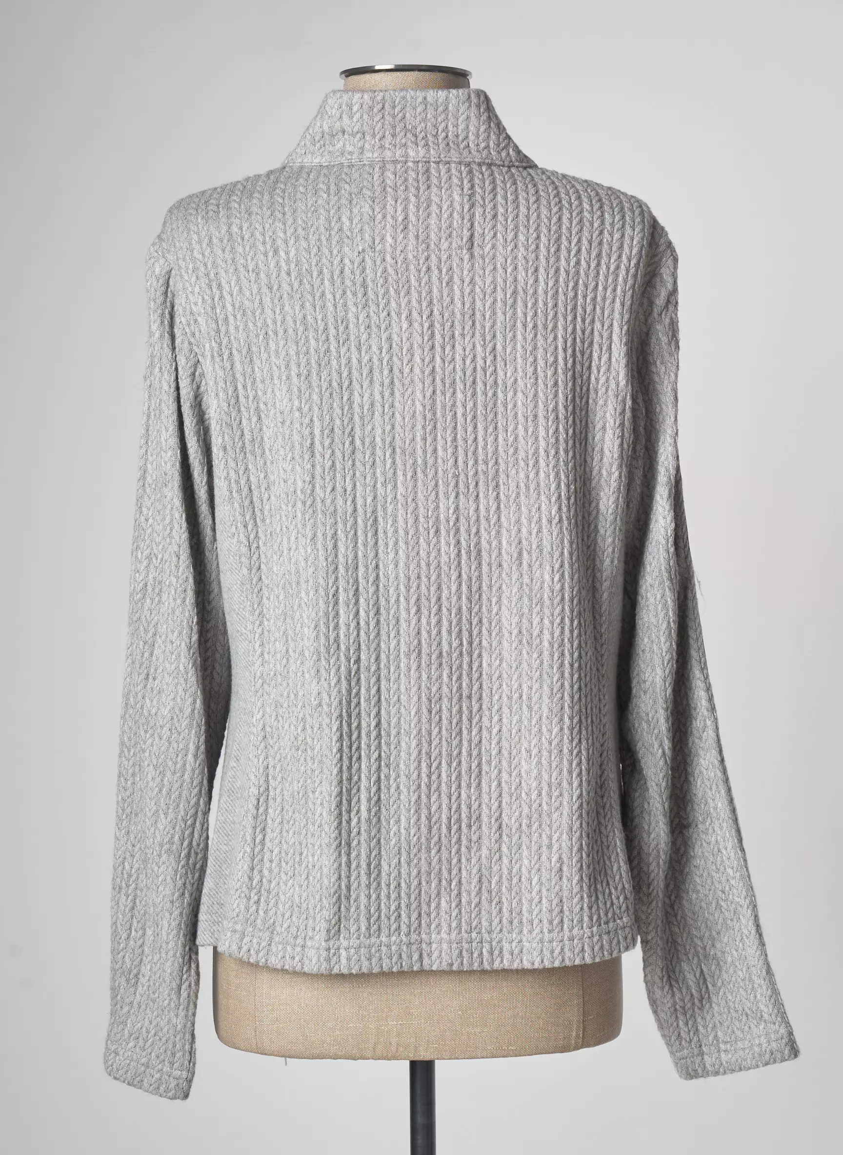 Just White Cardigans Femme couleur gris