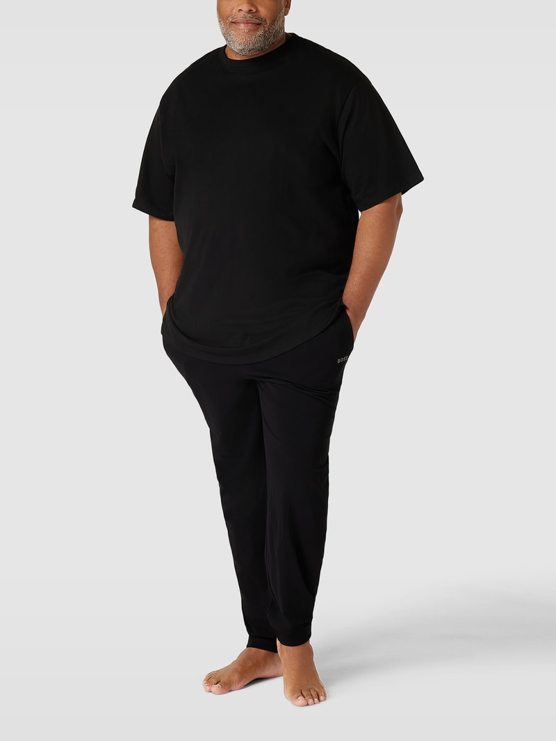 PLUS SIZE Sweatpants mit Logo-Stitching in schwarz
