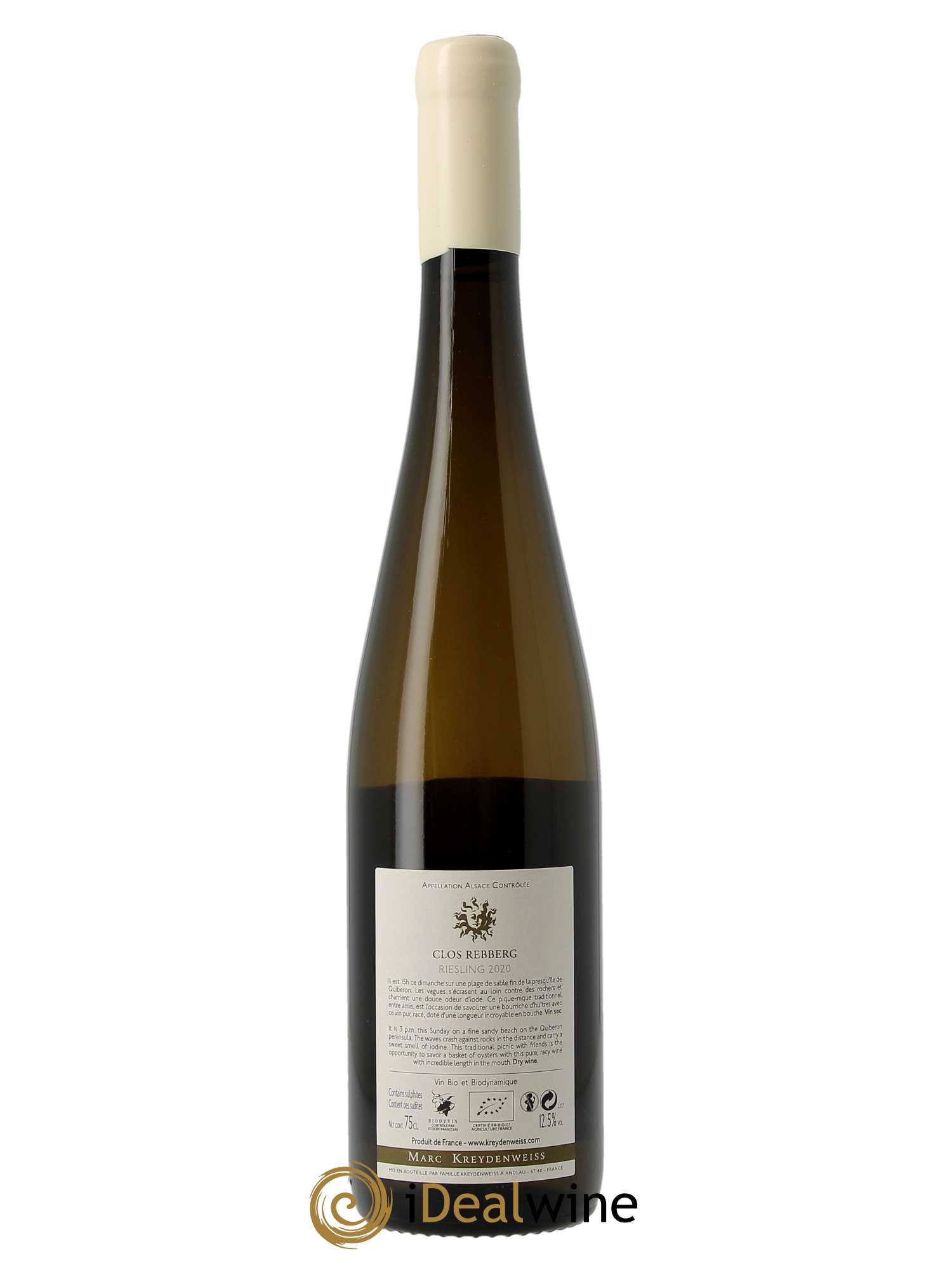 Riesling Cru d'Alsace Clos Rebberg Marc Kreydenweiss  2020 - Lot de 1 Bouteille