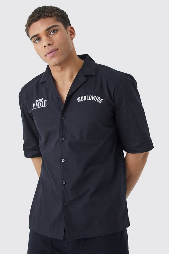 Dropped Revere Poplin Worldwide Club Shirt