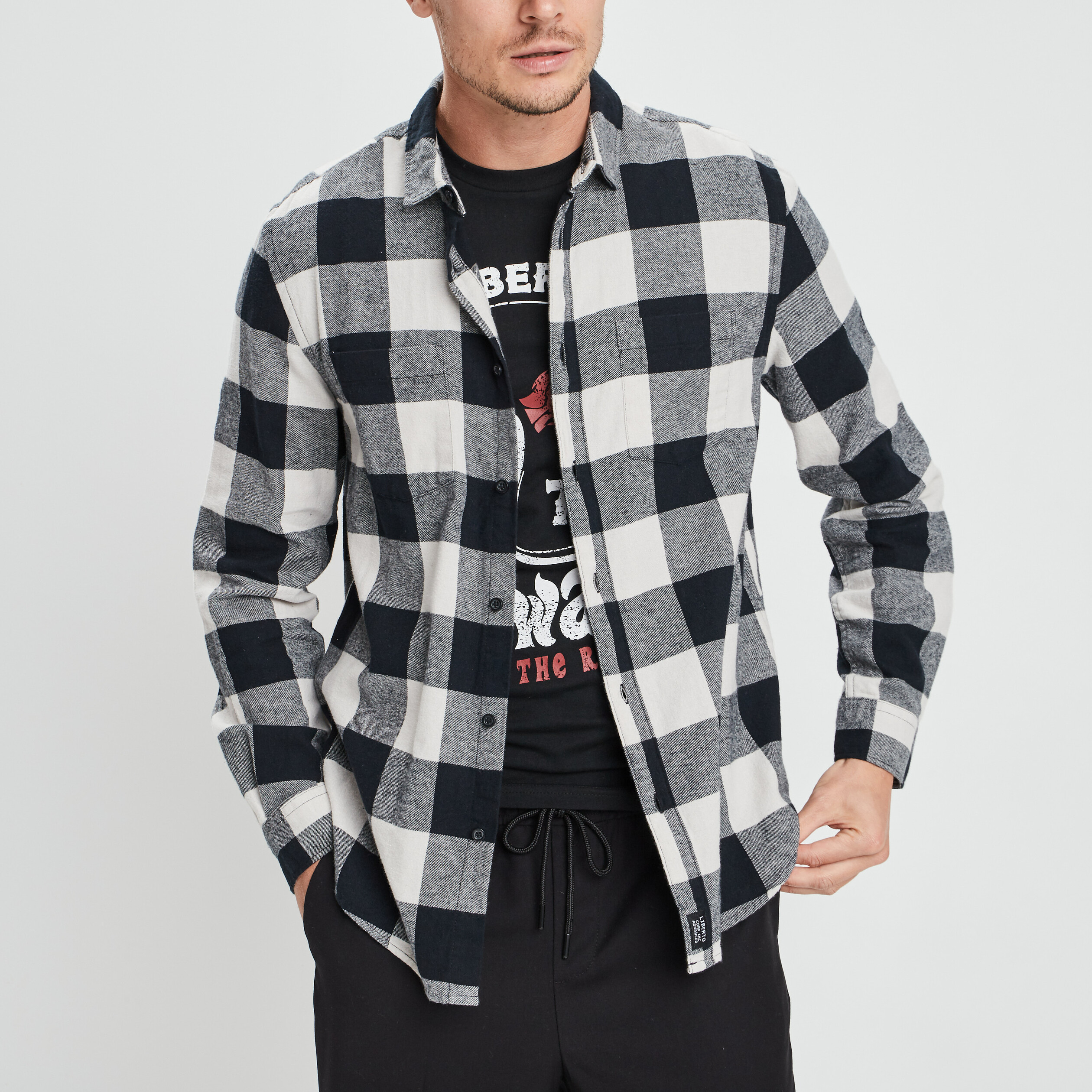 Chemise droite manches longues ecru homme | La Halle
