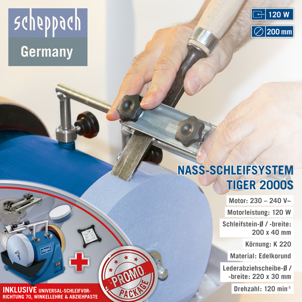 Scheppach Nass-Schleifsystem Tiger 2000 S 220-240V/50Hz