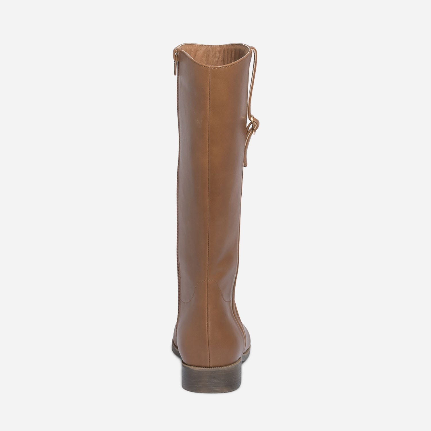 Botte marron avec détails métallisés