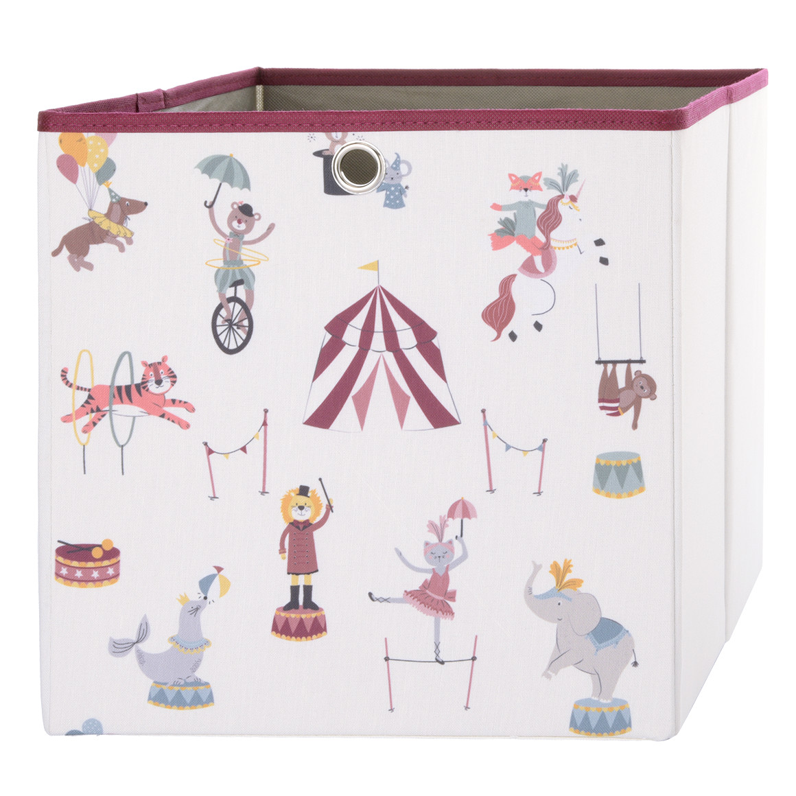 Große Aufbewahrungsbox mit Zirkus-Motiv