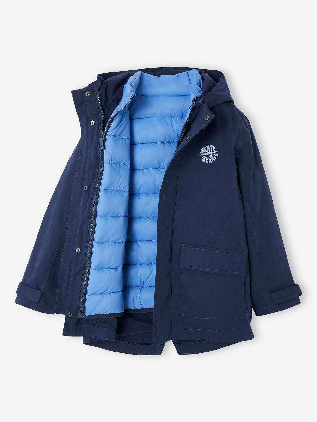 Vertbaudet Jungen 3-in-1-Jacke mit Recycling-Polyester - marine