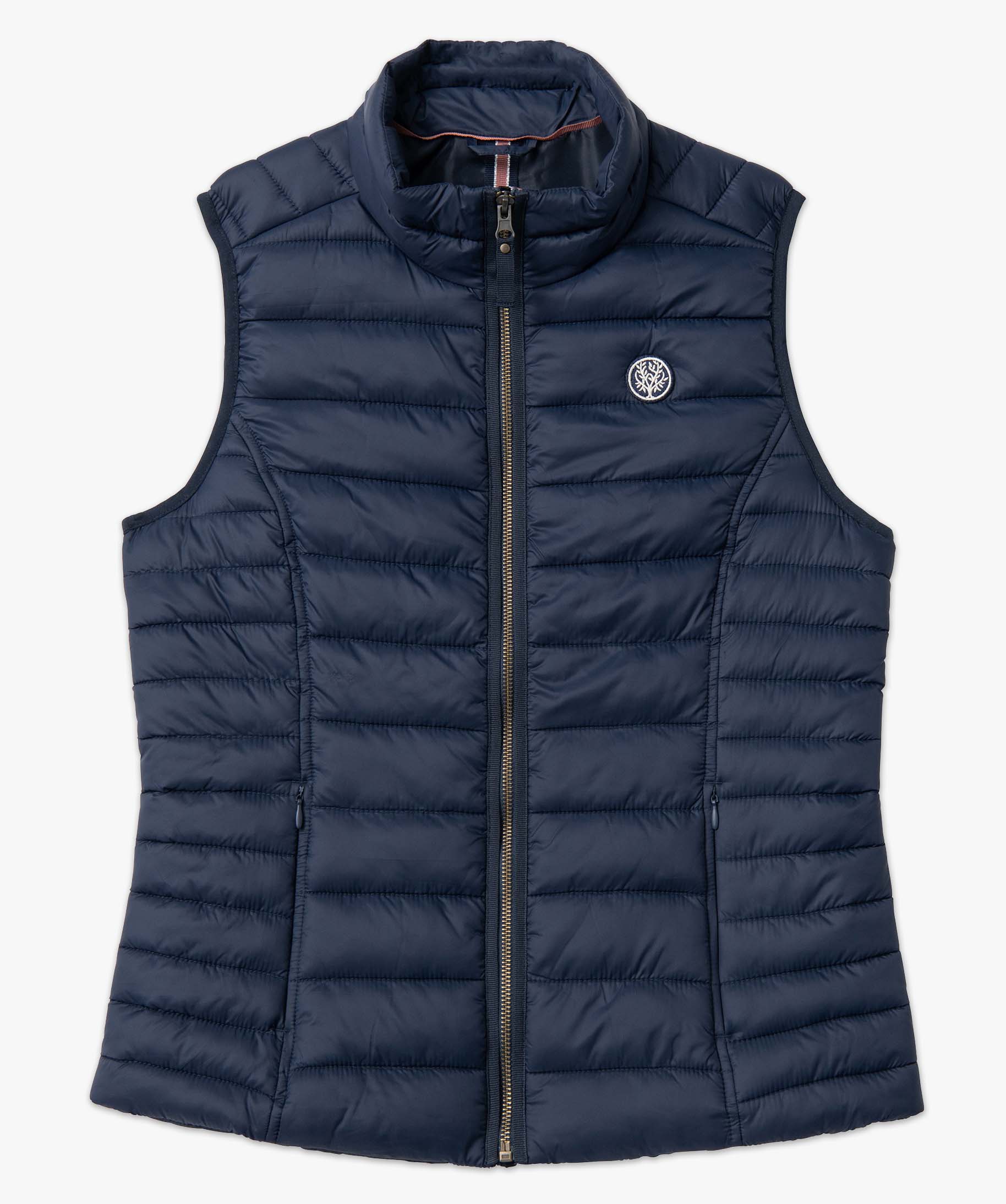 Blouson femme sans manches en matière matelassée bleu | GEMO